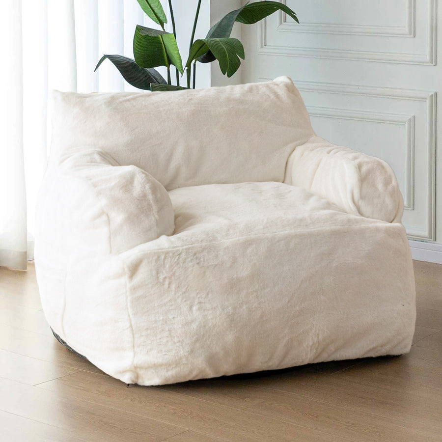 MAXYOYO Giant Bean Bag Chair with Armrests, Beige – Maxyoyo