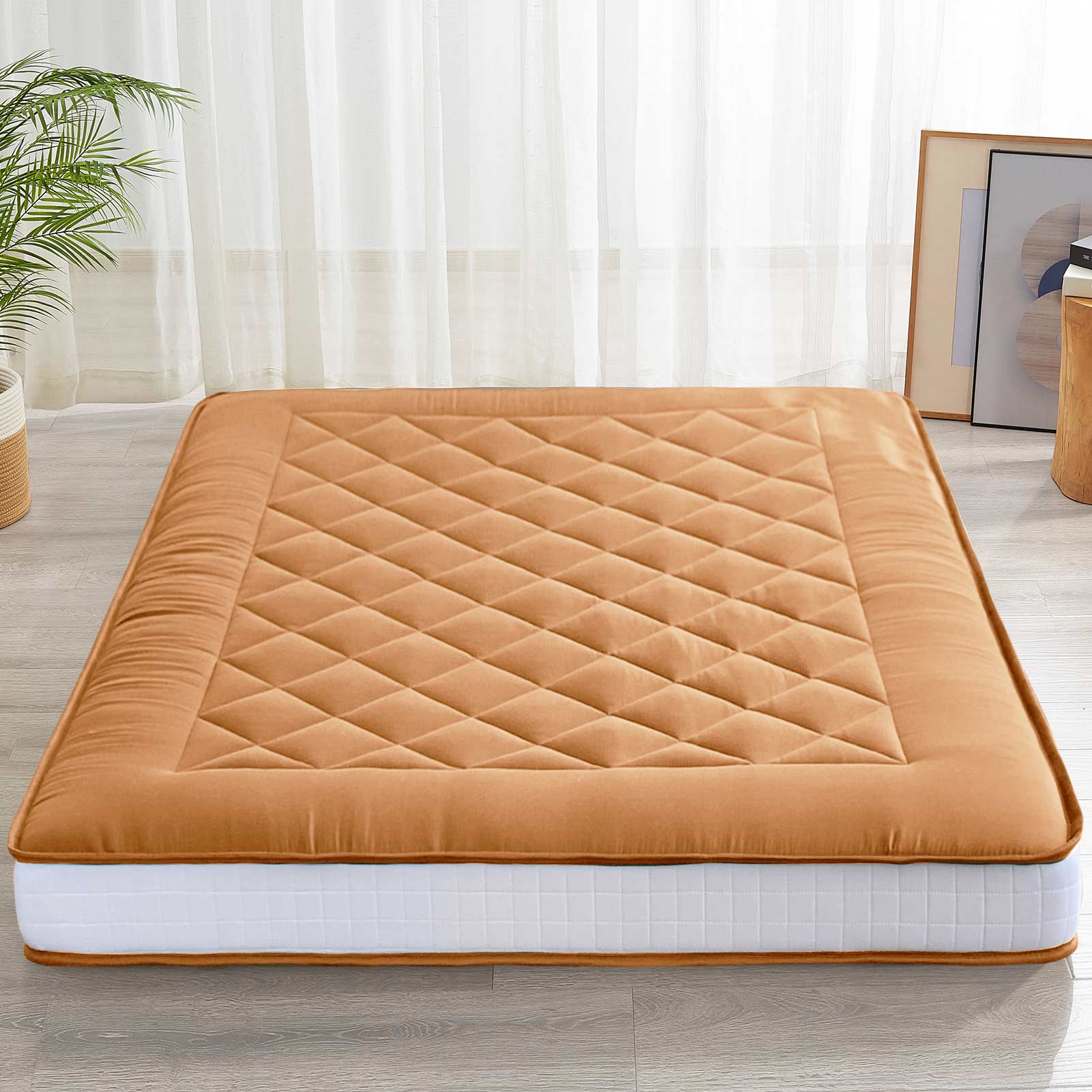 MAXYOYO 6" Extra Thick Japanese Futon Mattress, Stylish Diamond Quilti
