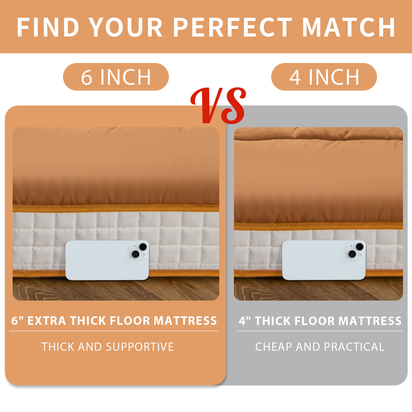 futon mattress#color_6inch-light-brown3