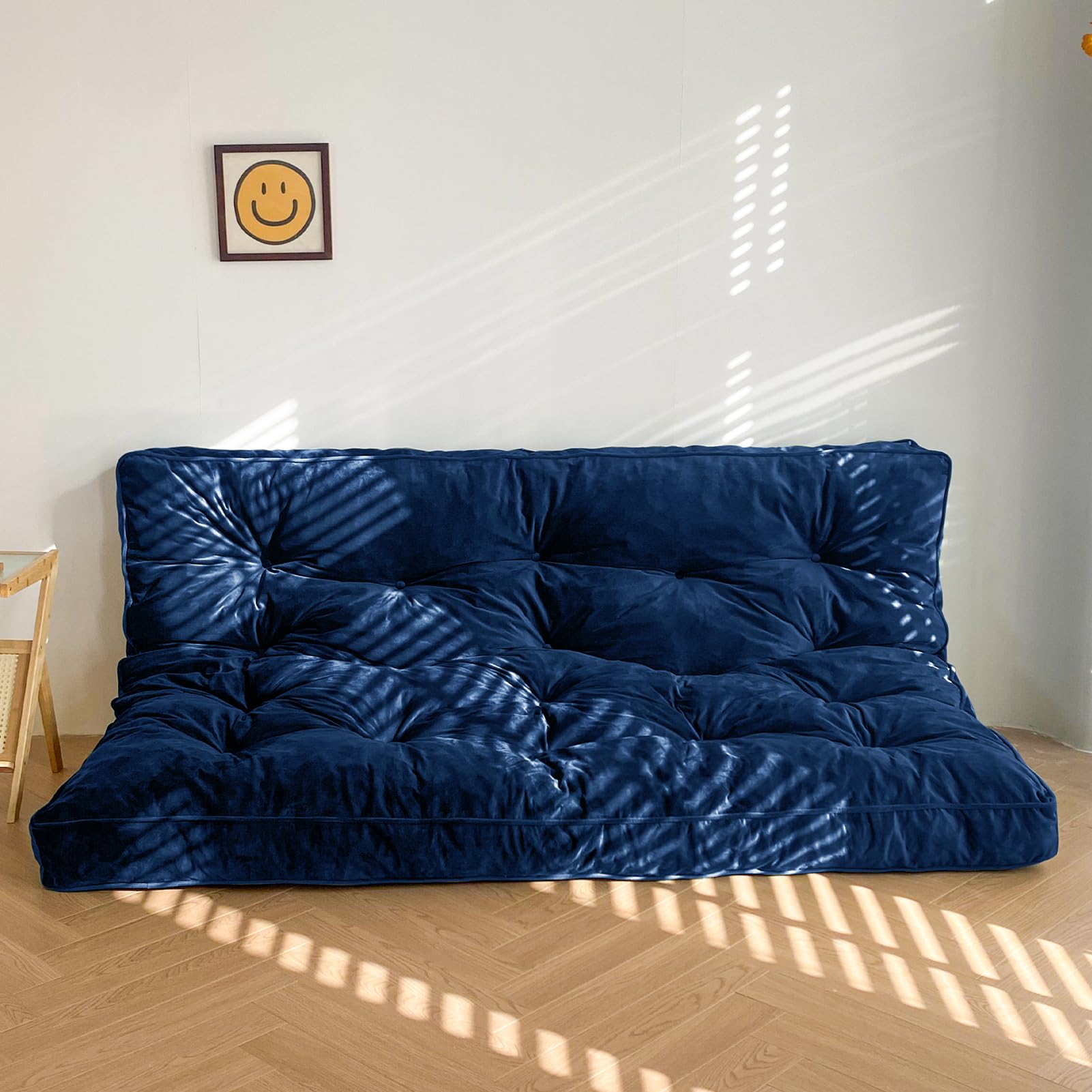 MAXYOYO 6" Thick Futons Sofa Couch Bed, Velvet Twin Size Futon Mattres