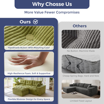 Comparison chart highlighting features of a product with 'Ours' and 'Others' options.