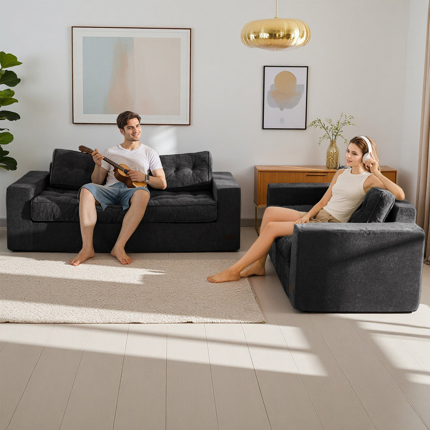 loveseat floor sofa#color_black