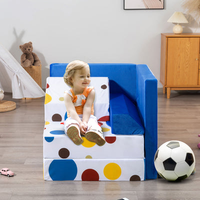 MAXYOYO 10-Piece Modular Convertible Kids Play Couch Sofa Set with Removable Velvet Covers (Multi)