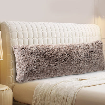 MAXYOYO Body Pillow, Ultra Luxury Faux Fur Body Pillow with Memory Foam & Washable Cover, (20x54 inch, Coffee)