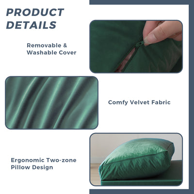 MAXYOYO Bean Bag Folding Sofa Bed, Velvet Floor Sofa with Washable Cover for Adults, Green