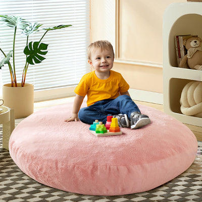 MAXYOYO 2-in-1 Kids Bean Bag Chair, Convertible Kids Bean Bag into Floor Bed (Pink)
