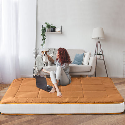futon mattress#color_8inch-square-brown