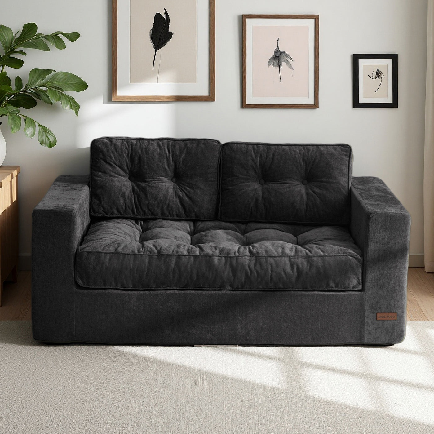 loveseat floor sofa#color_black