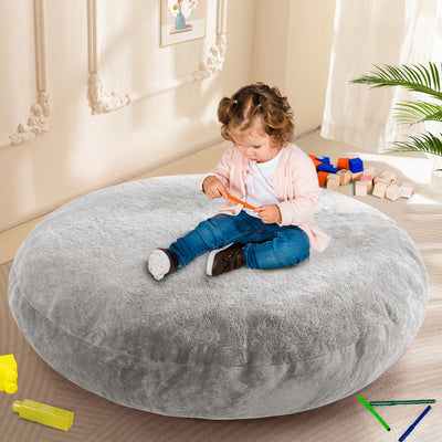 MAXYOYO 2-in-1 Kids Bean Bag with Floor Pillow Inside (Grey)