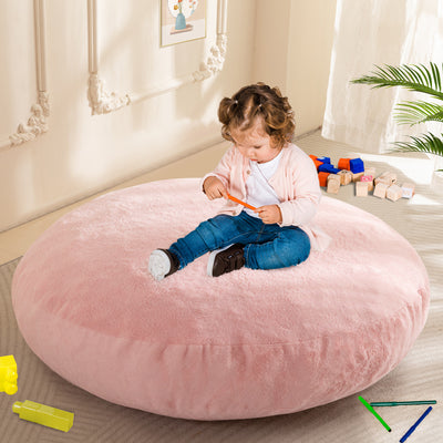 MAXYOYO 2-in-1 Kids Bean Bag Chair, Convertible Kids Bean Bag into Floor Bed (Pink)