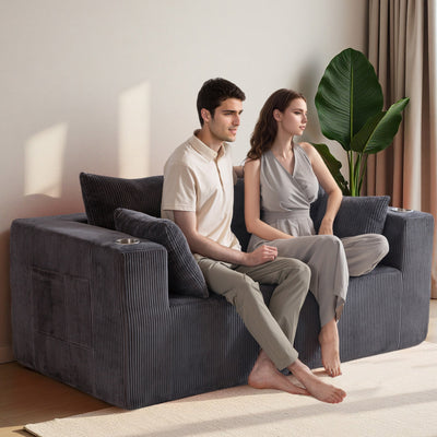 MAXYOYO Modular Sectional Sofa Couch - Loveseat Boneless Cloud Couch, Sofa in A Box