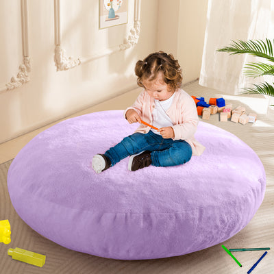 MAXYOYO 2-in-1 Kids Bean Bag Chair, Convertible Kids Bean Bag Bed, Floor Pillow (Purple)