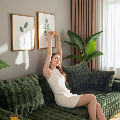 MAXYOYO Bubble 104" Modular Sectional Couch with L-Shape Chaise, Modern Boneless Couch for Living Room, Sofa in A Box