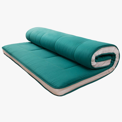 MAXYOYO Padded Japanese Floor Mattress, Multifunctional Futon Mattress，Turquoise