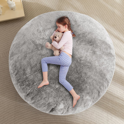 MAXYOYO 2-in-1 Kids Bean Bag with Floor Pillow Inside (Grey)
