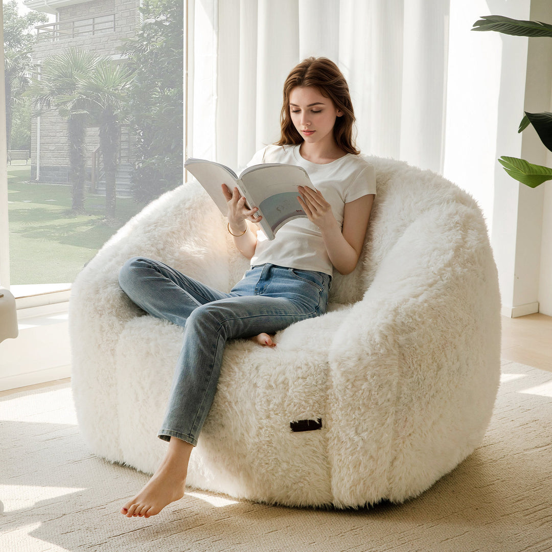 Faux Fur Bean Big White Bean Bag Amazon Extra Large Faux Fur Bean