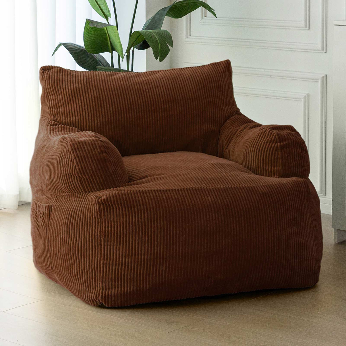 MAXYOYO Giant Bean Bag Chair, Stuffed Bean Bag Couch for Living Room, Coffee