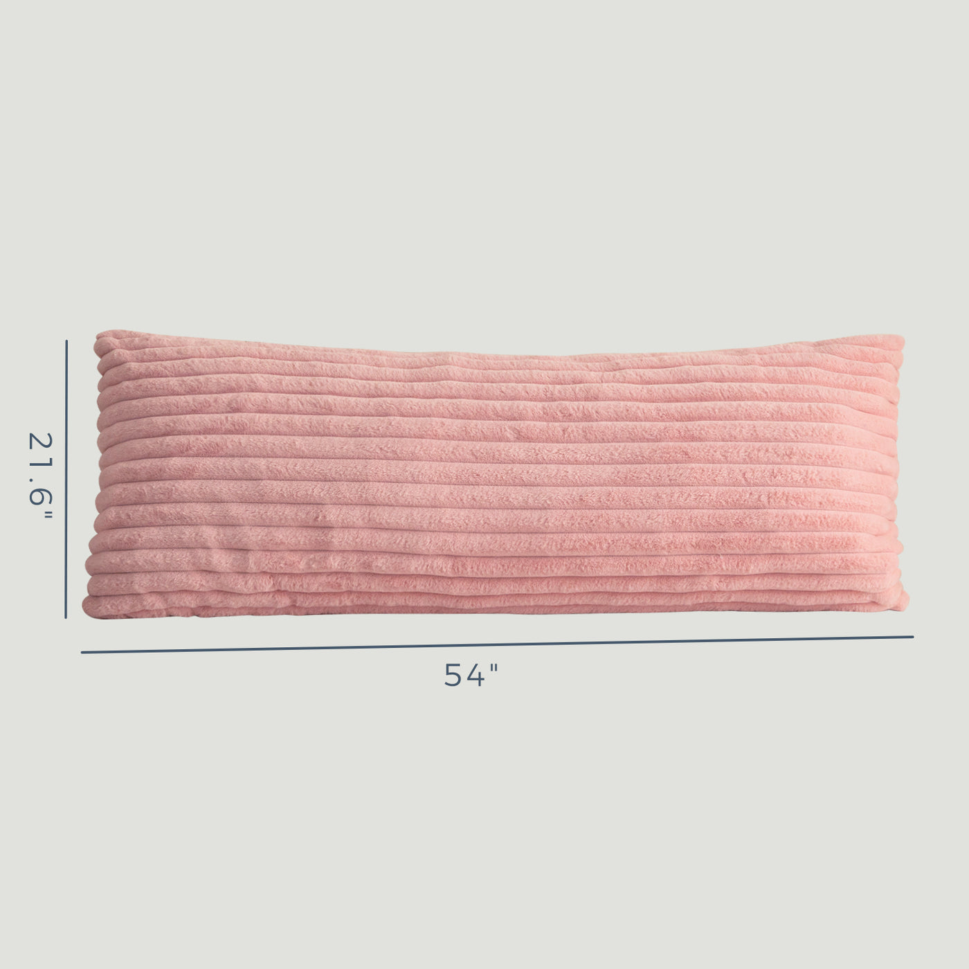MAXYOYO Body Pillow - Ultra Striped Faux Fur Long Bed Pillows for Sleeping (20 x 54 Inch, Pink)