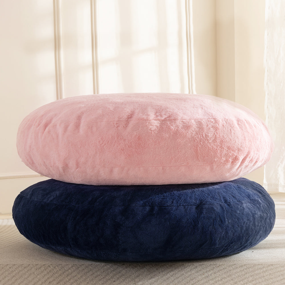 MAXYOYO 2-in-1 Kids Bean Bag Bed, Convertible Kids Bean Bag Chair to Bed, Floor Cushion (Blue)
