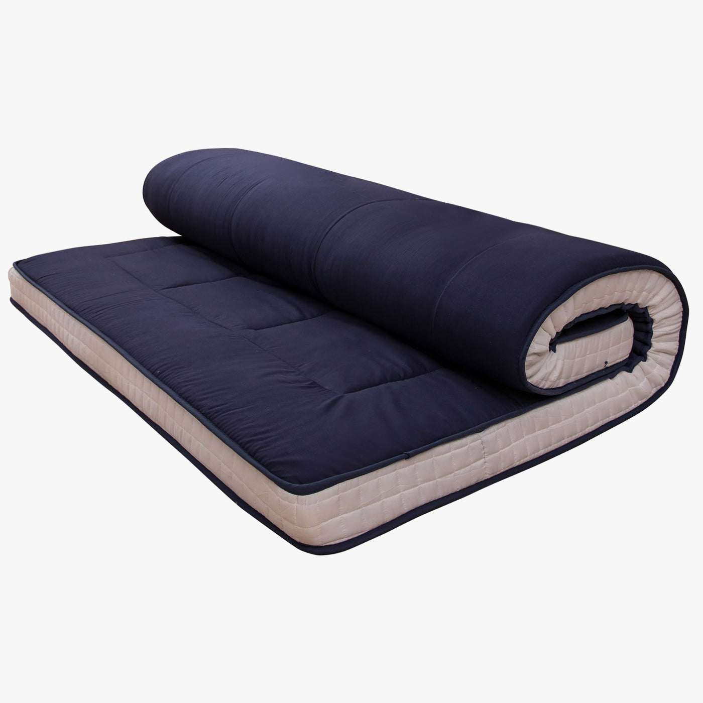 MAXYOYO Padded Japanese Floor Mattress, Portable Floor Futon Mattress, Navy