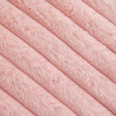 MAXYOYO Body Pillow - Ultra Striped Faux Fur Long Bed Pillows for Sleeping (20 x 54 Inch, Pink)