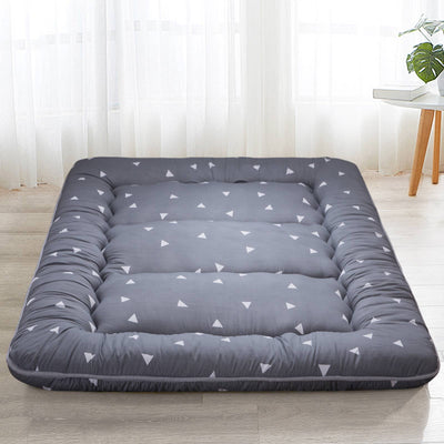 MAXYOYO King Size Floor Mattress, Grey Triangle Japanese Futon