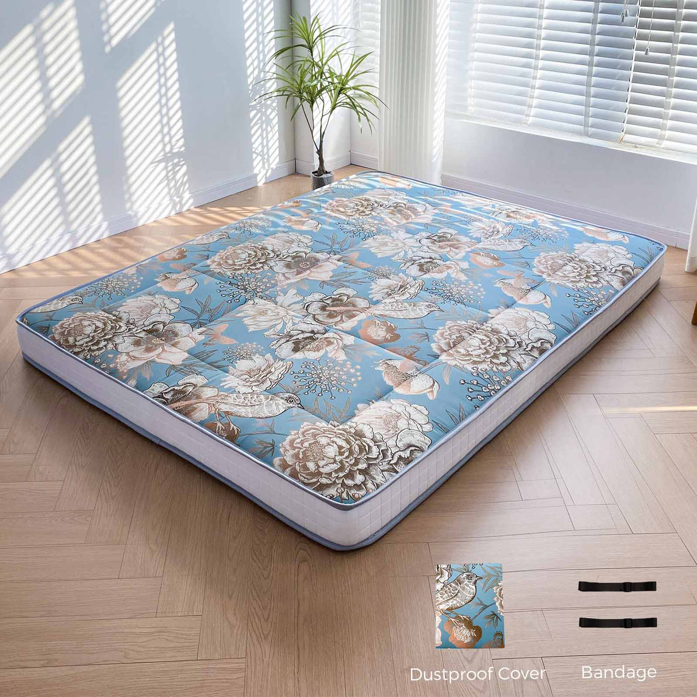 floor mattress#pattern_6inch-gold-flower