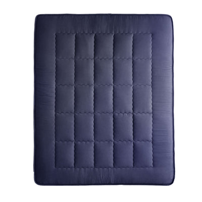 MAXYOYO 6" Extra Thick Japanese Futon Mattress with Rectangle Quilted, Stylish Floor Bed For Family, Navy