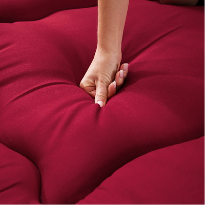 MAXYOYO Super thick Japanese Floor Futon Mattress, Burgundy