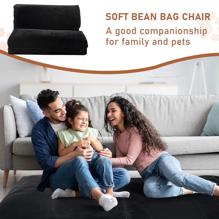 bean bag bed#color_black