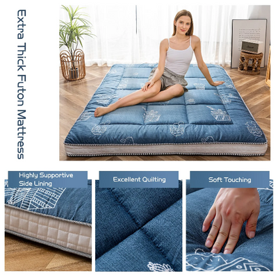 floor mattress#pattern_grey-cactus