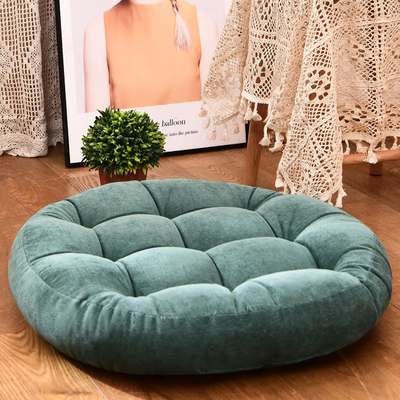 MAXYOYO 22x22 Inch Floor Pillow, Meditation Cushion for Yoga Living Room Sofa Balcony Outdoor, Dark Green