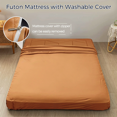 futon mattress#color_6inch-geometric-brown