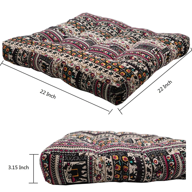 MAXYOYO Bohemian Floor Cushion, 22x22 Inch