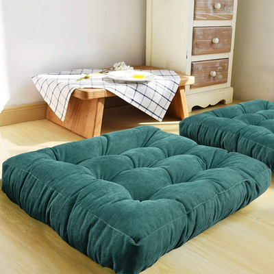 MAXYOYO Solid Square Seat Cushion, Dark Green, 22x22 inch