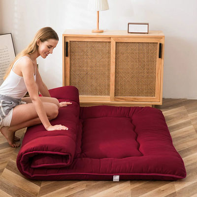 futon mattress#color_burgundy