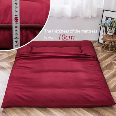 MAXYOYO Super thick Japanese Floor Futon Mattress, Burgundy