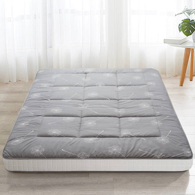 MAXYOYO Futon Mattress Japanese Floor Mattress, Grey Dandelion Pattern Futon Mattress