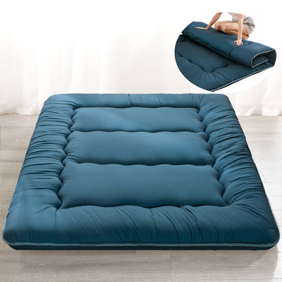 MAXYOYO Portable Futon Mattress,Japanese Floor Mattress, Bluestone