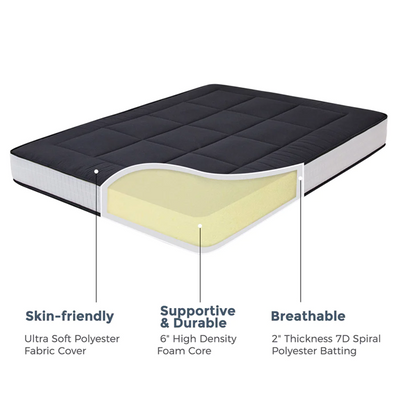futon mattress#color_8inch-black