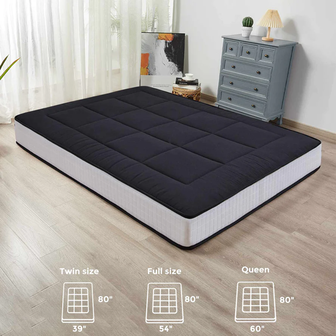futon mattress#color_8inch-black