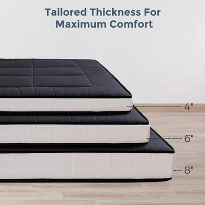 futon mattress#color_8inch-black