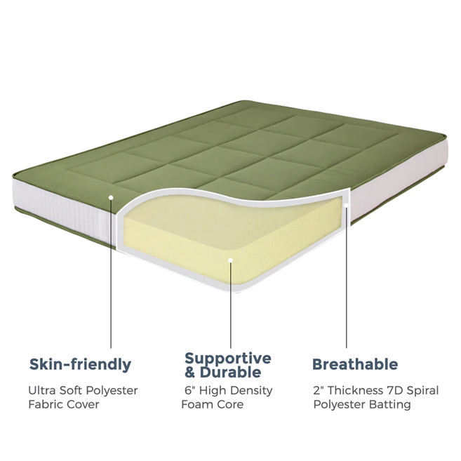 futon mattress#color_8inch-green