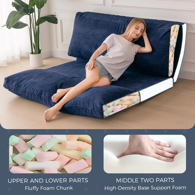 bean bag folding sofa#color_navy