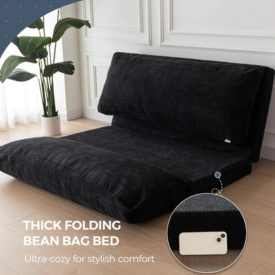 bean bag folding sofa#color_black