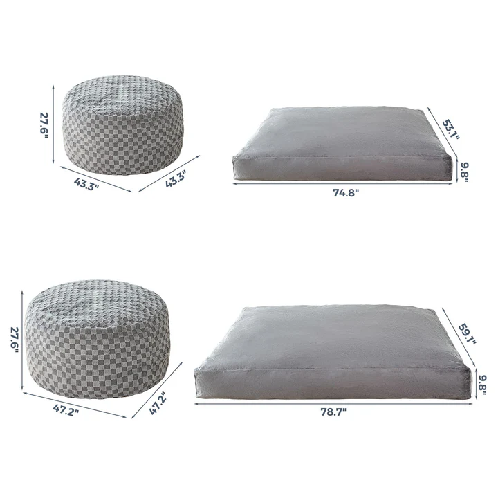 bean bag bed#color_gray