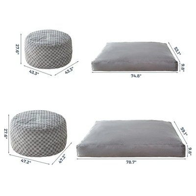 bean bag bed#color_gray