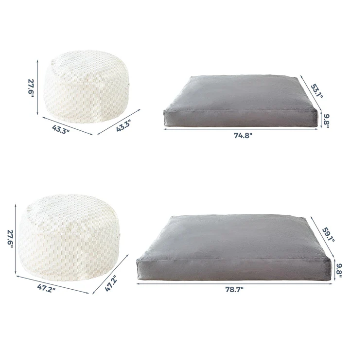 bean bag bed#color_beige