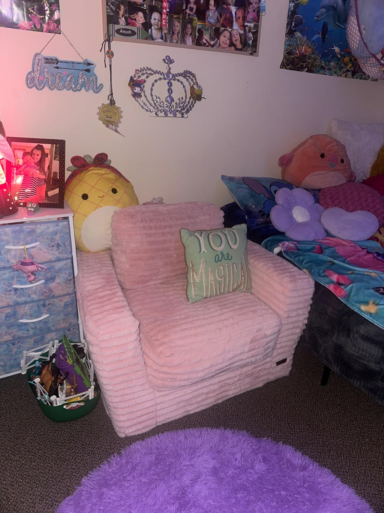bean bag chair#color_pink