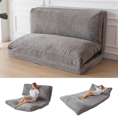MAXYOYO Bean Bag Sofa Bed - Foldable Corduroy Floor Sofa, Washable Cover